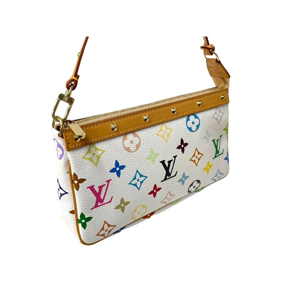 LOUIS VUITTON Takashi Murakami Pochette Accessoires Multicolore Multicolor White - Picture 5 of 9